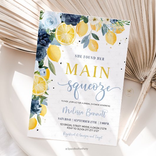 She Found Her Main Squeeze Lemon Bridal Shower  招待状