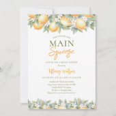 She Found Her Main Squeeze Lemon Bridal Shower 招待状 (正面)