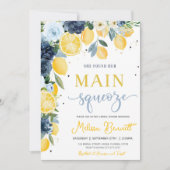 She Found Her Main Squeeze Lemon Bridal Shower 招待状 (正面)
