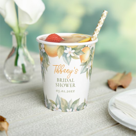 She Found Her Main Squeeze Lemon Bridal Shower 紙コップ (インサイチュ)