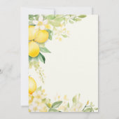 She Found Her Main Squeeze Lemon Bridal Shower Inv 招待状 (裏面)