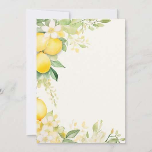 She Found Her Main Squeeze Lemon Bridal Shower Inv 招待状 (裏面)