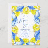 She Found Her Main Squeeze Lemons Bridal Shower 招待状 (正面)