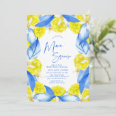 She Found Her Main Squeeze Lemons Bridal Shower 招待状 (スタンド正面)