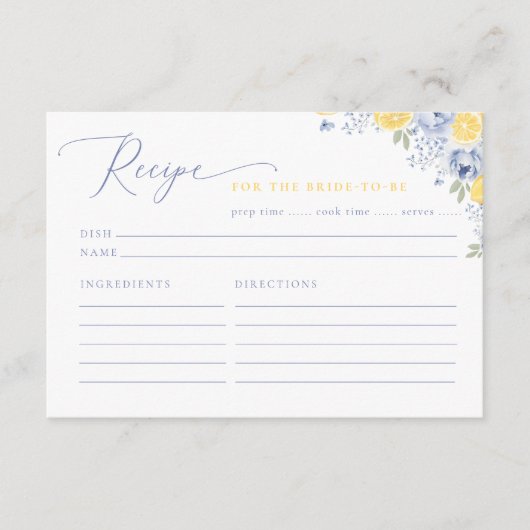 She Found Her Main Squeeze Recipe Card エンクロージャーカード (正面)