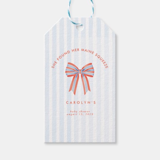 She Found Her Maine Squeeze Bridal Shower ギフトタグ (正面)