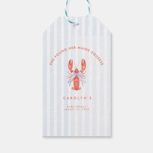 She Found Her Maine Squeeze Bridal Shower ギフトタグ (裏面)