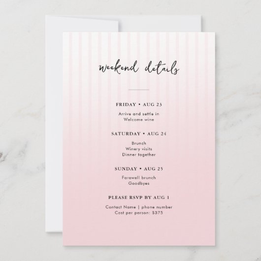 She Found Her Perfect Match Bachelorette Weekend 招待状 (裏面)