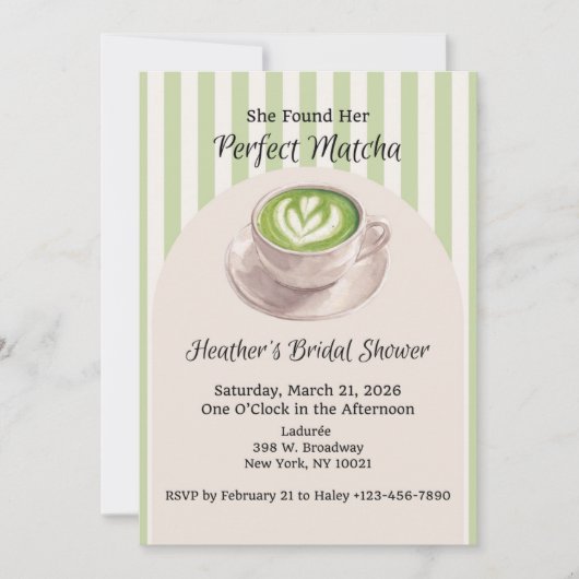 She Found Her Perfect Match Invitation 招待状 (正面)