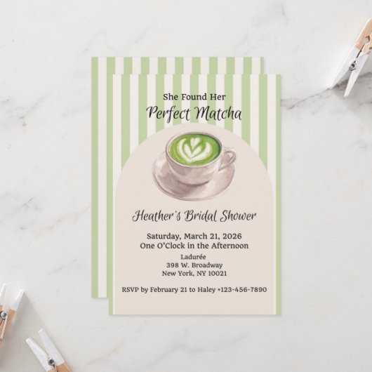 She Found Her Perfect Match Invitation 招待状 (正面/裏面インサイチュ)