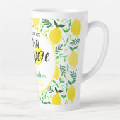 She Found Her Perfect Match Lemons Bridal Shower カフェラテマグ (右)