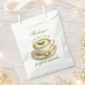 She Found Her Perfect Matcha Bridal Shower フェイバーバッグ (クリップ留めされた状態)
