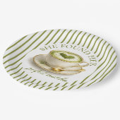 She Found Her Perfect Matcha Bridal Shower ペーパープレート (アングル)