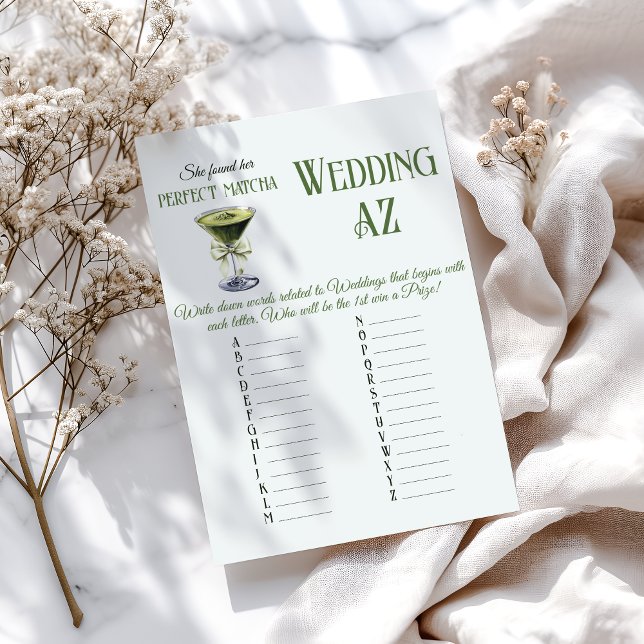 She Found Her Perfect Matcha Bridal Shower Game (クリエイターアップロード済み)