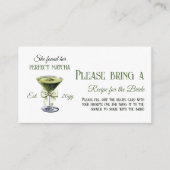 She Found Her Perfect Matcha Bridal Shower Recipe エンクロージャーカード (正面)