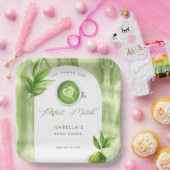 She Found Her Perfect Matcha Elegant Bridal Shower ペーパープレート (パーティー)