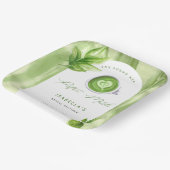 She Found Her Perfect Matcha Elegant Bridal Shower ペーパープレート (傾斜あり)