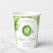 She Found Her Perfect Matcha Elegant Bridal Shower 紙コップ (裏面)