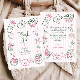 She Found Her Perfect Matcha Green  Bridal Shower サンキューカード