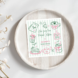 She Found Her Perfect Matcha Green Bridal Shower N スタンダードカクテルナプキン