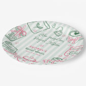 She Found Her Perfect Matcha Green Bridal Shower N ペーパープレート (アングル)