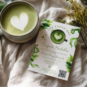 She Found Her Perfect Matcha Green Tea Qr Bridal  招待状