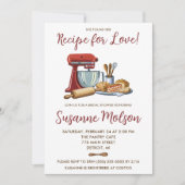 She Found her Recipe for Love! Bridal Shower 招待状 (正面)