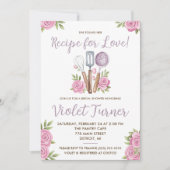She Found her Recipe for Love! Bridal Shower 招待状 (正面)