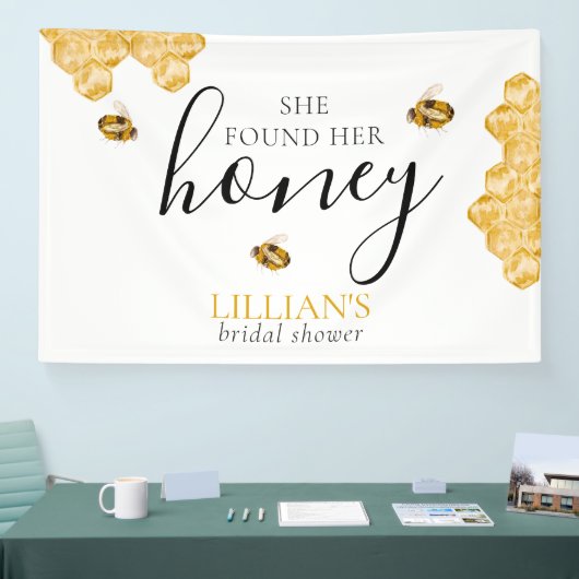 She Founder Her Honey Bee Bridal Shower Banner 横断幕 (トレードショー)