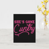 She Gone Ry ファニー デザイン カード (黄色い花)