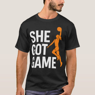 She Got Game Basketball Girl Dunk Empowerment Athl Tシャツ