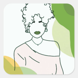 she - green スクエアシール