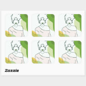 she - green スクエアシール (シート)