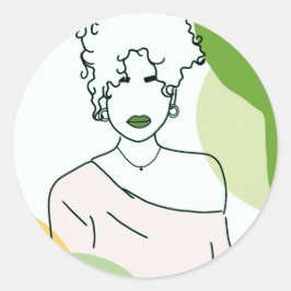 she - green ラウンドシール