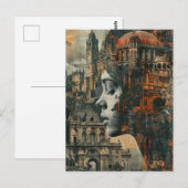 She Has The City on Her Mind Surreal ポストカード (正面/裏面)