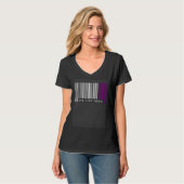 She Her Hers Pronouns Asexual Pride Flag Barcode A Tシャツ (正面フル)