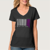 She Her Hers Pronouns Asexual Pride Flag Barcode A Tシャツ (正面)