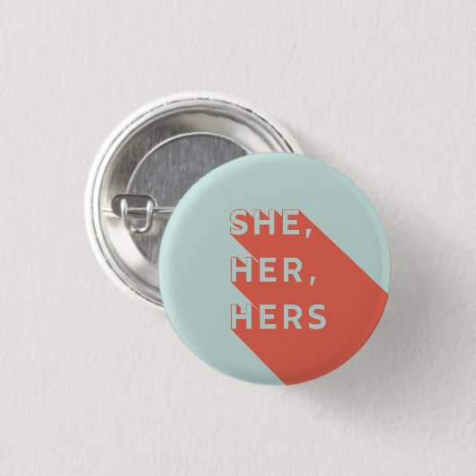 She/Her/Hers Pronouns Pin 缶バッジ (正面&裏面)