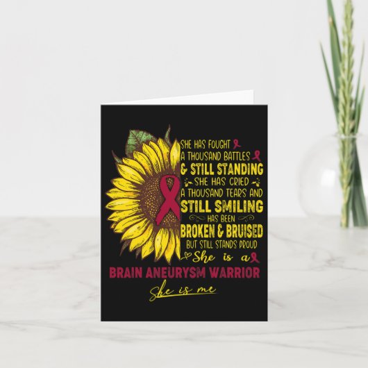 She Is A Brain Aneurysm Warrior She Is Me  カード (正面)