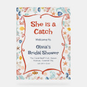 She Is a Catch Bridal Acrylic Welcome Sign アクリルサイン (正面)