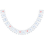 She Is A Catch Coastal Hamptons Bachelorette バンティングフラッグ (全)