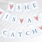 She Is A Catch Coastal Hamptons Bachelorette バンティングフラッグ