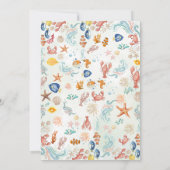 She is a Catch Coastal Lobester Bridal Shower  招待状 (裏面)