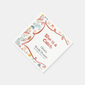 She Is a Catch Coastal Nautical Bridal Shower スタンダードカクテルナプキン (角)