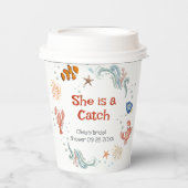 She Is a Catch I Nautical Bridal Shower 紙コップ (正面)