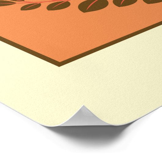 She Is a Garden – Botanical Wall Art (Terracotta) ポスター (角)