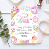 She is a Sweet One Birthday Party Invitation 招待状