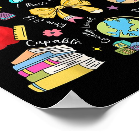 She Is A Third Grader Bible Verses Back To School  ポスター (角)