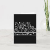 She Is Clothed In Leggings And Oversized Homeschoo カード (正面)