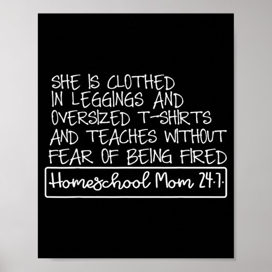 She Is Clothed In Leggings And Oversized Homeschoo ポスター (正面)